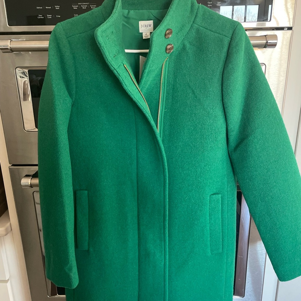 J. Crew Women's Green Wool Coat